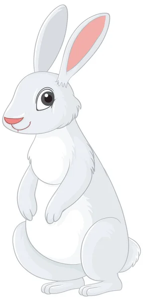 白兔卡通人物插图 — 图库矢量图片