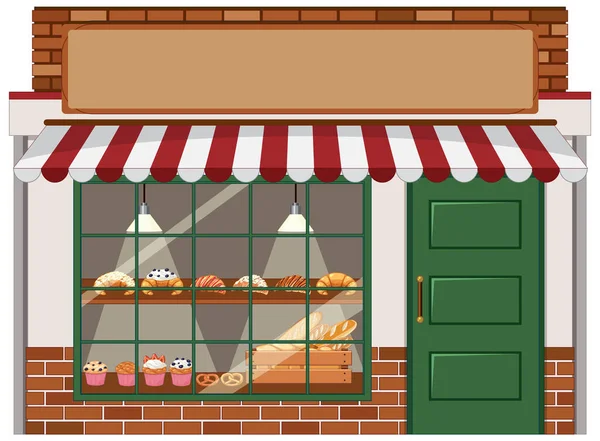 Bakery Shop Background Illustration — Stock Vector