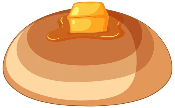 Isolado Delicioso Buttery Sourdough Bun Ilustração — Vetor de Stock