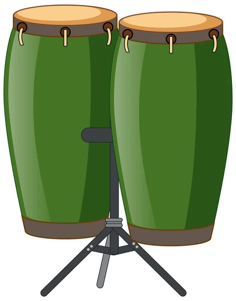 Conga Drum Musical Instrument Illustration — Stock Vector