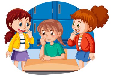 Diğer kızlar tarafından istismar edilen bir kız.