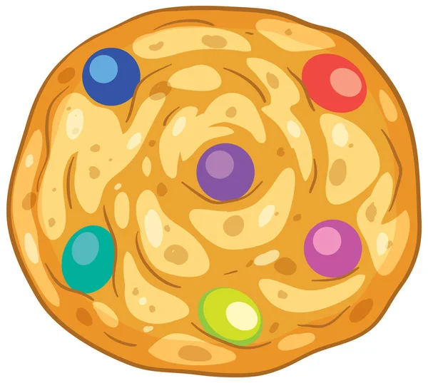 Isolado Delicioso Biscoito Biscoito Cartoon Ilustração — Vetor de Stock