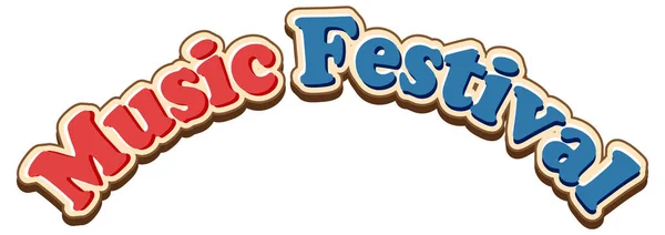 Texto Festival Música Para Ilustração Banner Design Cartaz — Vetor de Stock