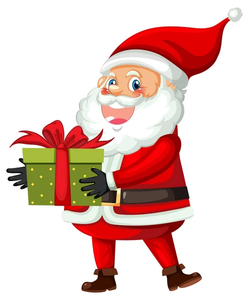 Santa Claus Sending Gift Illustration — Stock Vector