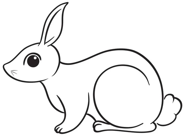 Иллюстрация Персонажа Мультяшного Кролика Дудла — стоковый вектор