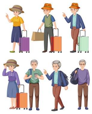 Yaşlıların koleksiyonu Karakterler çizimi