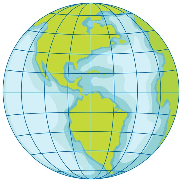 白い背景のイラストの地球の地球のアイコン — ストックベクタ
