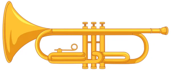 Trompette Instrument Musique Illustration Isolée — Image vectorielle