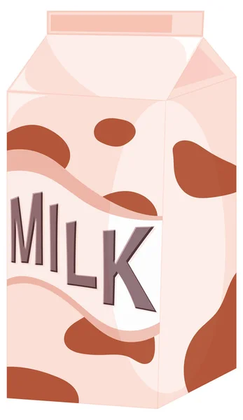 Isolated Milk Box Cartoon Style Illustration — Stockvektor