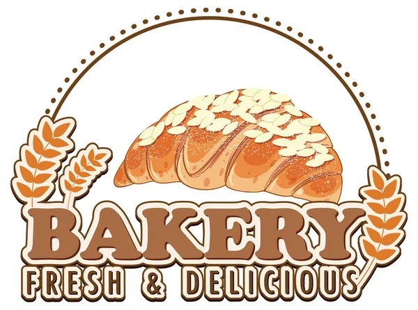 Bakery Fresh Delicious Text Banner Poster Design Illustration — Stock Vector
