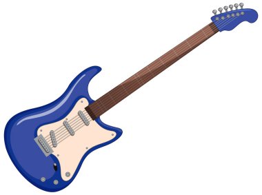İzole edilmiş bir elektro gitar.