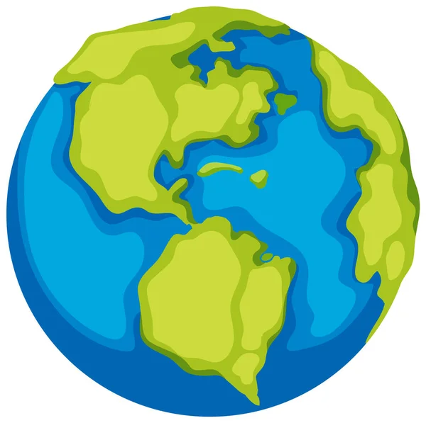 Icône Globe Terrestre Sur Fond Blanc Illustration — Image vectorielle