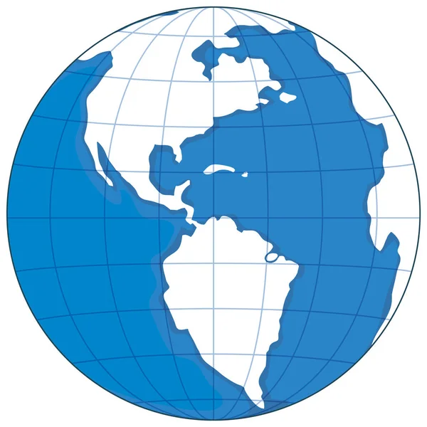 Значок Глобусу Землі Білому Тлі Ілюстрація — стоковий вектор