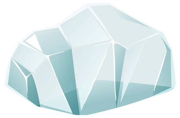 Clear Cuarț Cristal Ilustrație Izolată — Vector de stoc
