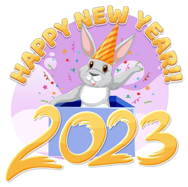 Иллюстрация Году Кролика Новым Годом — стоковый вектор