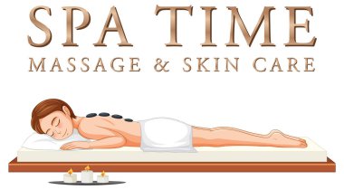 Lüks spa poster şablonu tasarım çizimi