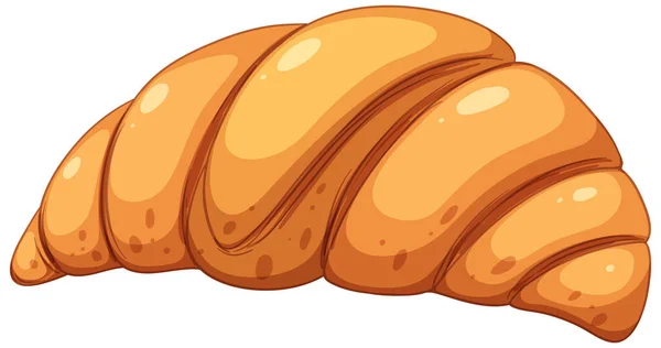 Izolovaný Vynikající Francouzský Croissant Ilustrace — Stockový vektor