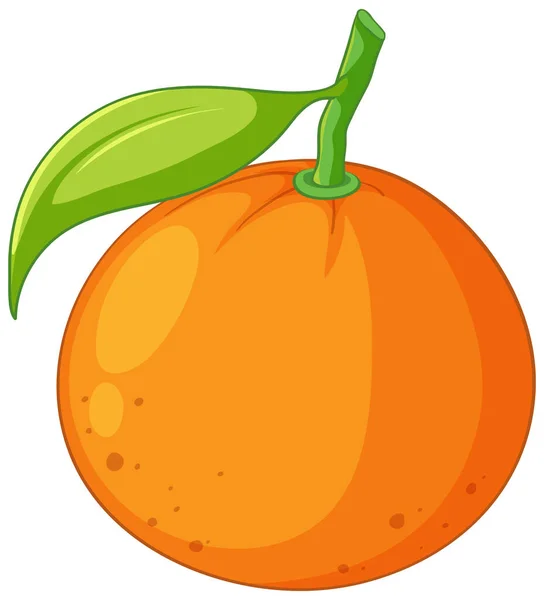 孤立的简单橙色水果卡通画 — 图库矢量图片