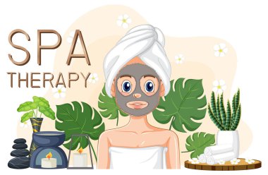 Lüks spa poster şablonu tasarım çizimi