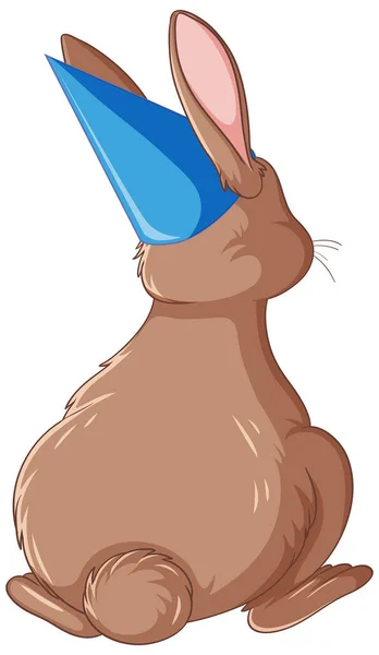 Cute Brown Rabbit Cartoon Character Illustration — Stock Vector