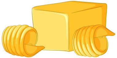 Isolated simple margarine cartoon illustration