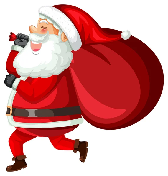 Άγιος Βασίλης Κρατώντας Εικονογράφηση Τσάντα Δώρο Χριστουγέννων Διάνυσμα Αρχείου