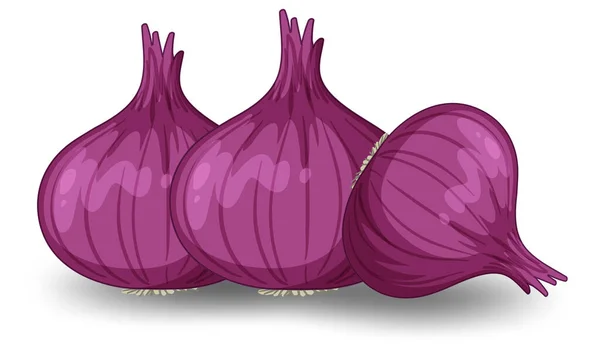 Isolated Red Onion Cartoon Illustration — Stockvector