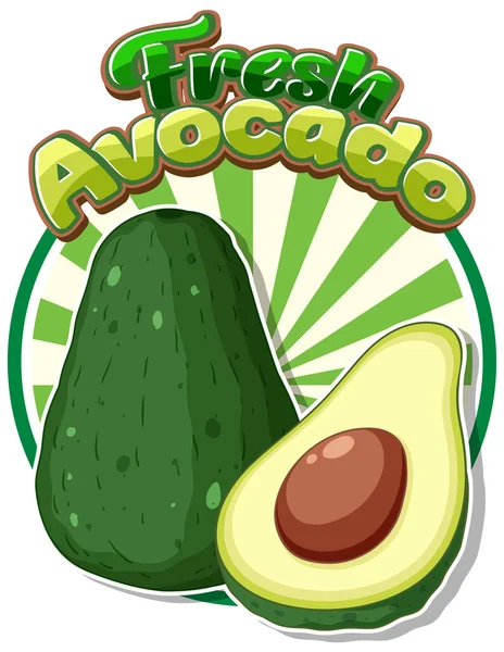 Avocado Fruit Cartoon Isolated Illustration — Stock Vector