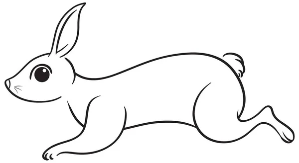 Doodle Kaninchen Zeichentrickfigur Illustration — Stockvektor