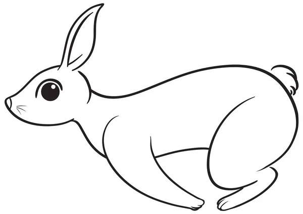 Doodle Kaninchen Zeichentrickfigur Illustration — Stockvektor