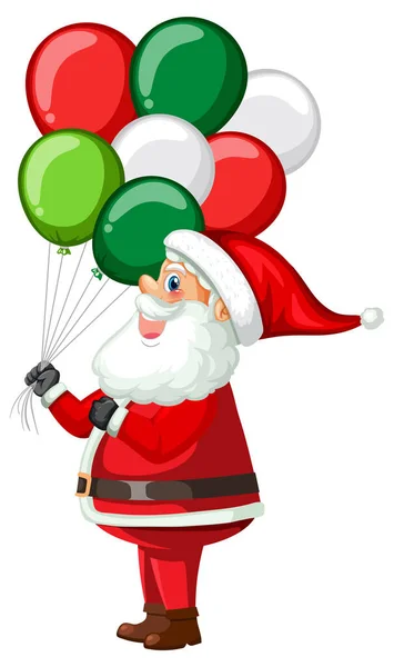 Papai Noel Segurando Balões Ilustração Ilustração De Stock