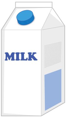 A carton of milk isolated illustration