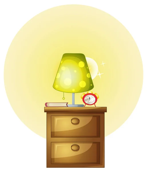Cute Lampa Szafie Izolowane Ilustracji — Wektor stockowy