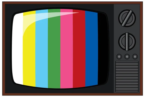 Black Retro Television Isolated Illustration — 图库矢量图片