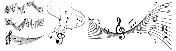 Set Music Notes Illustration — Vector de stoc