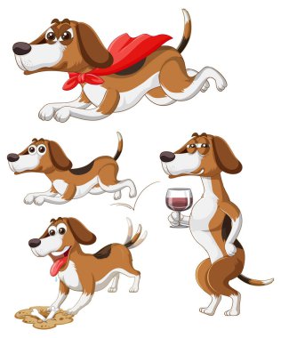 Şirin köpek çizgi film çizimleri.