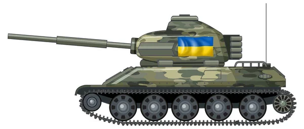 Ilustración Tanques Del Ejército Militar Aislado — Vector de stock