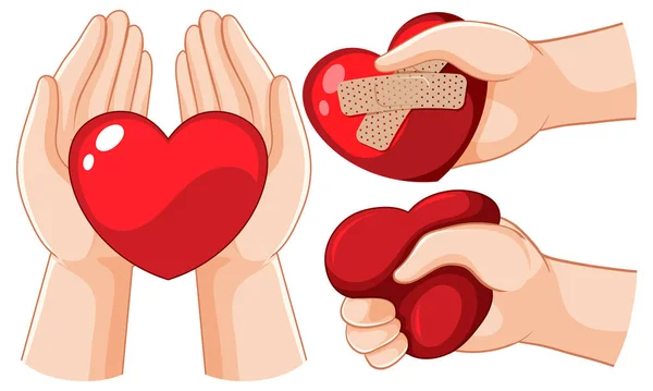 Рука Людини Іконою Крові Ілюстрації Донорства — стоковий вектор