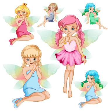 Fantezi efsunlu çizgi film karakterleri çizimi