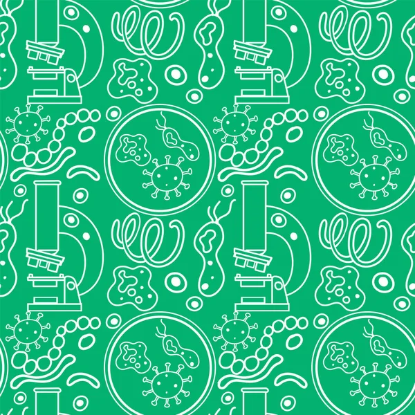 Science Objects Icons Seamless Pattern Illustration — Stock Vector