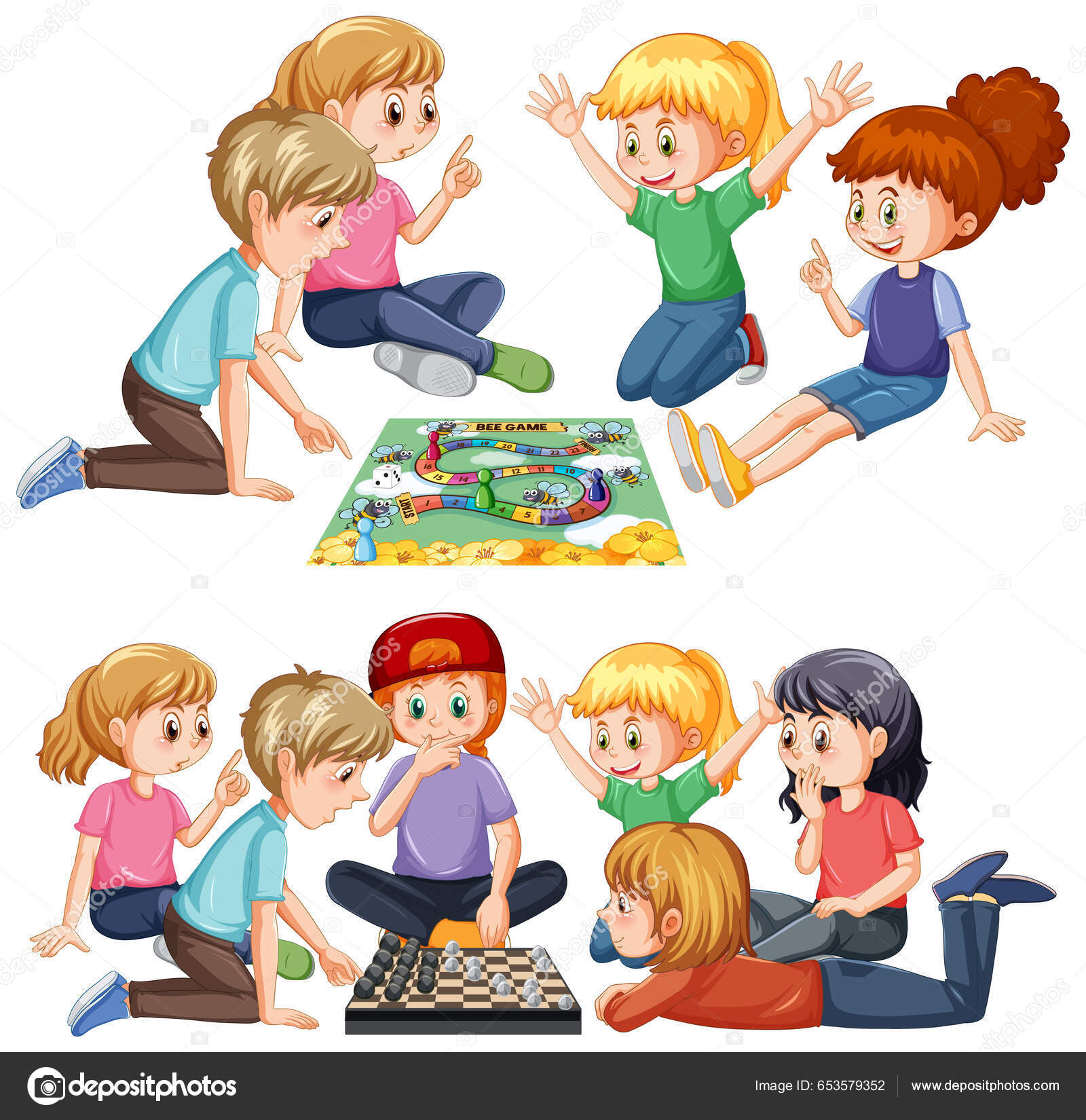 ilustração de jogo de tabuleiro de números para educação infantil 2824955  Vetor no Vecteezy