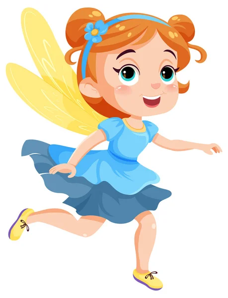 Cute Fairy Princess Cartoon Character Illustration — Stock Vector