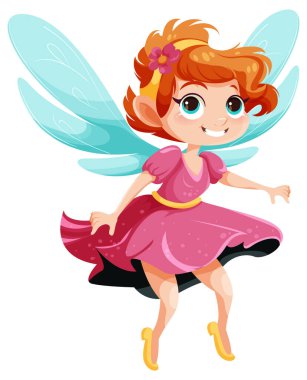 Güzel peri çizgi film karakteri çizimi