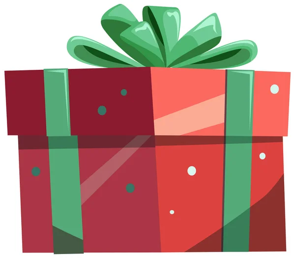 Christmas Gift Box Cartoon Illustration — Stock Vector