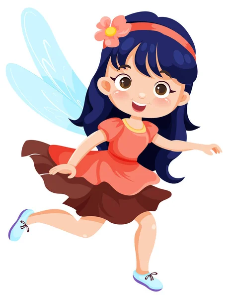 Draguta Fairy Princess Desen Animat Ilustrare Caracter — Vector de stoc