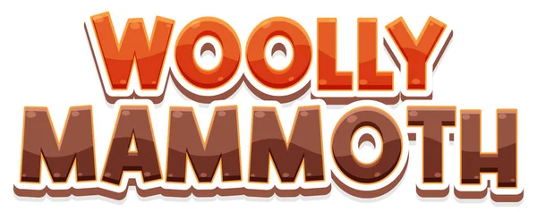 Een Tekst Icoon Van Wollig Mammoet Illustratie — Stockvector
