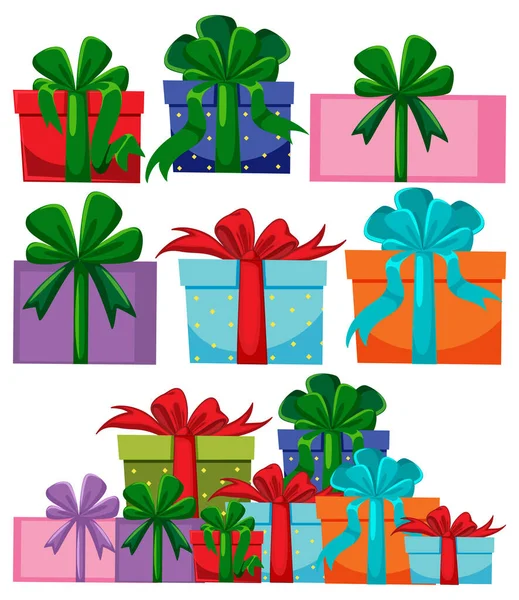 Illustration Des Coffrets Cadeaux — Image vectorielle