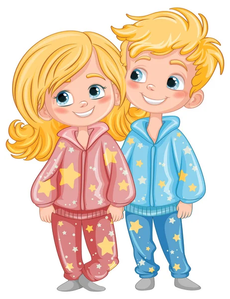Personagem Desenho Animado Bonito Pijama Ilustração —  Vetores de Stock