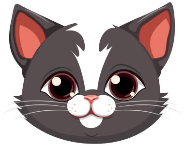 Sweet eyed Kitten Cartoon Character illustration clipart