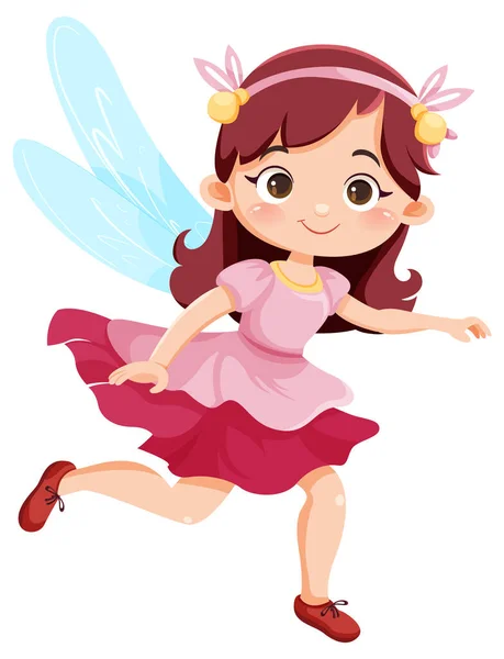Fada Bonito Princesa Cartoon Personagem Ilustração —  Vetores de Stock